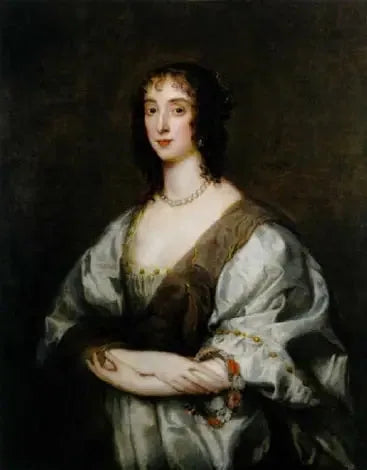 Porträtt av drottning Henrietta Maria - Antoine van Dyck