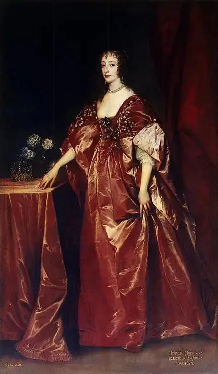 Porträtt av drottning Henriette-Marie - Antoine van Dyck