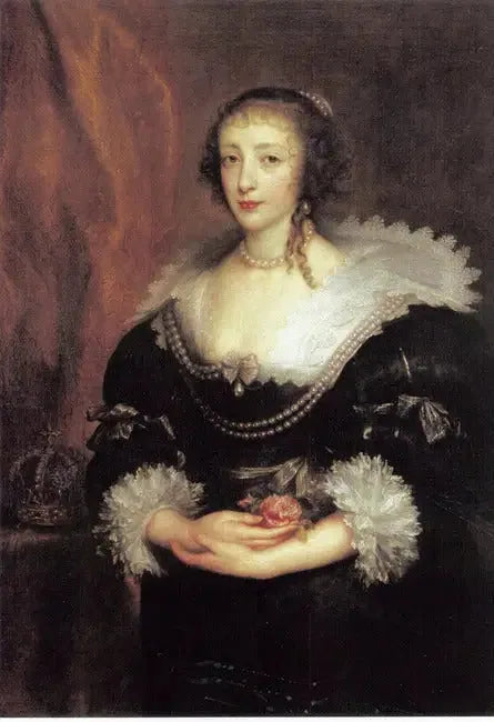 Porträtt av drottning Henriette Marie - Antoine van Dyck