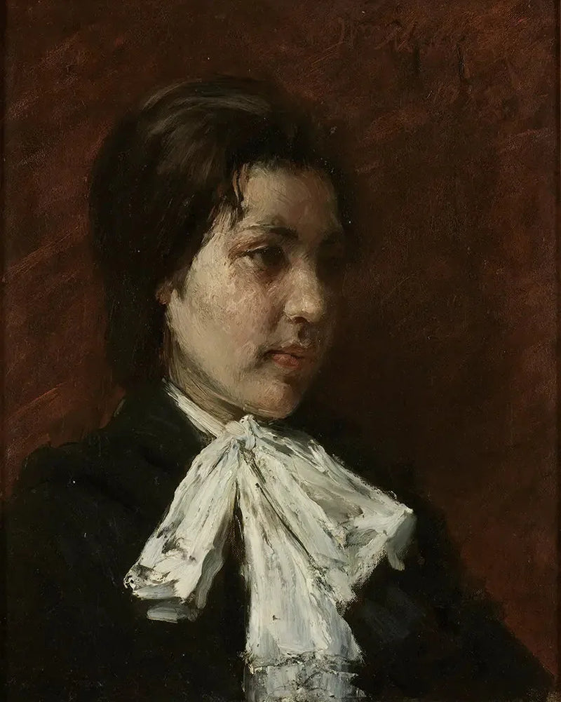 Porträtt av huvudet - William Merritt Chase
