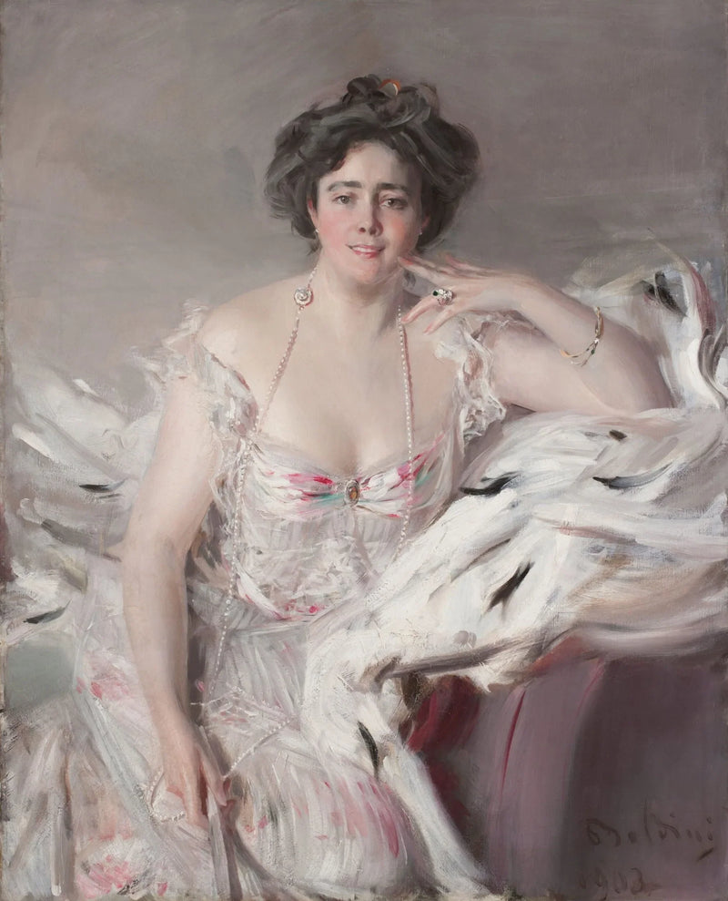 Porträtt av Lady Nanne Schrader, född Wiborg - Giovanni Boldini