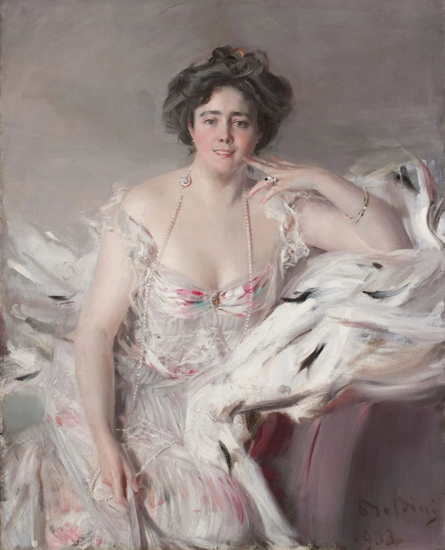 Porträtt av Lady Nanne Schrader, född Wiborg - Giovanni Boldini