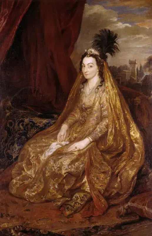 Porträtt av Lady Theresa Shirley - Antoine van Dyck