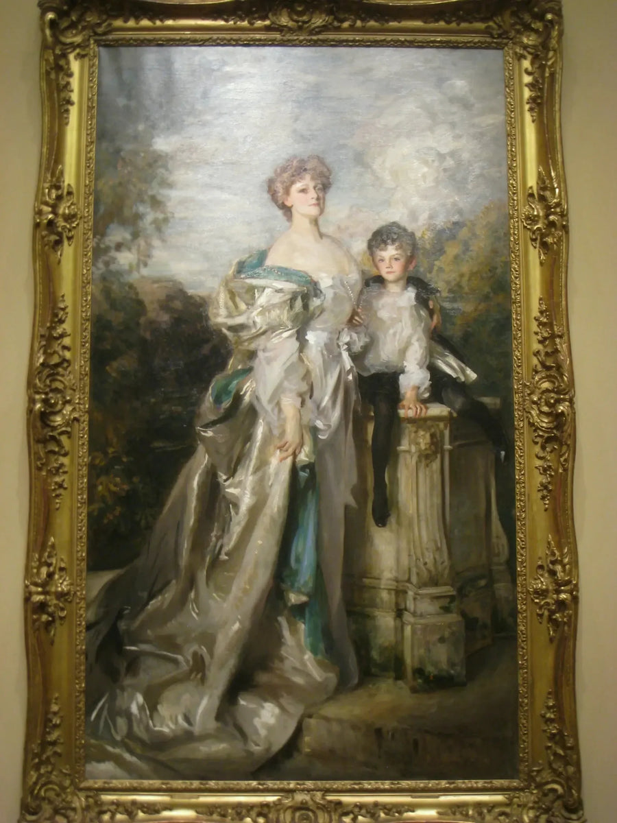 Porträtt av Lady Warwick och hennes son - John Singer Sargent