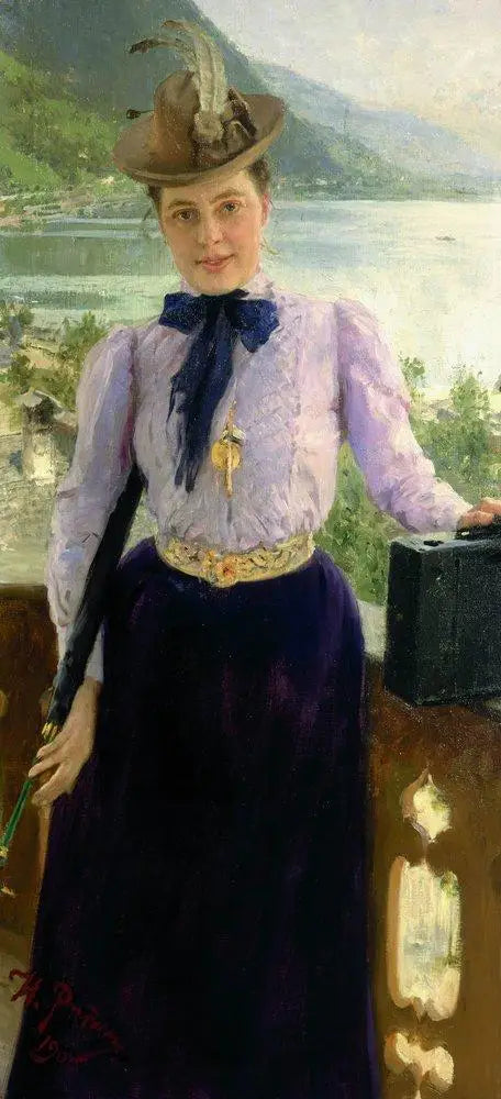 Porträtt av författaren Natalia Borisovna Nordman-Severova - Ilya Repin