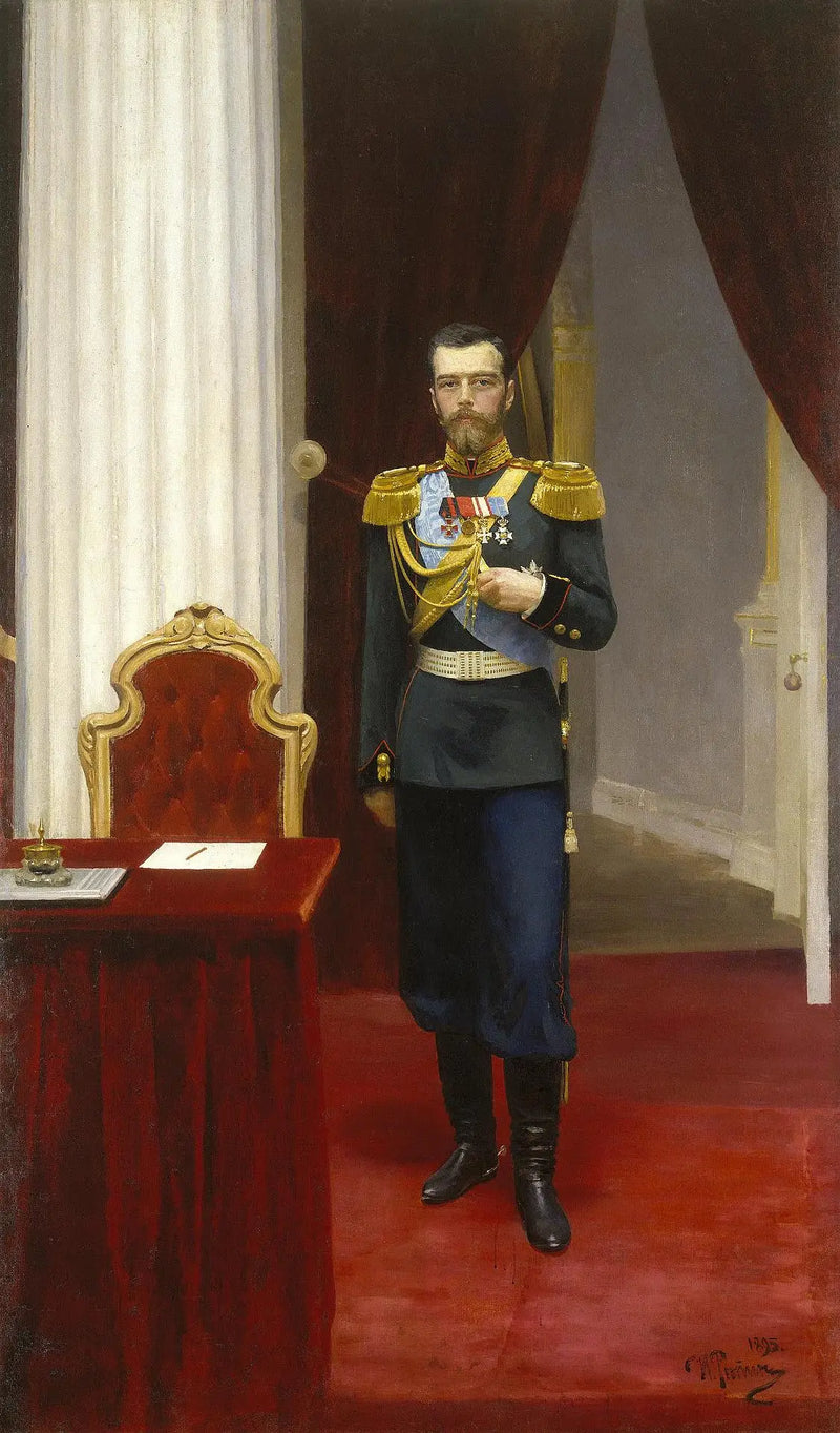Porträtt av kejsaren Nikolaj II - Ilya Repin