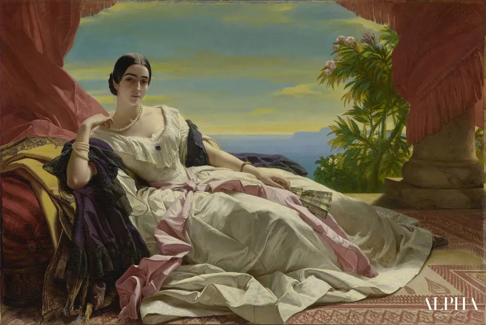 Portrait de Leonilla, princesse de Sayn-Wittgenstein-Sayn, née Bariatinsky - Franz Xaver Winterhalter - Reproductions de tableaux et peintures haut de gamme