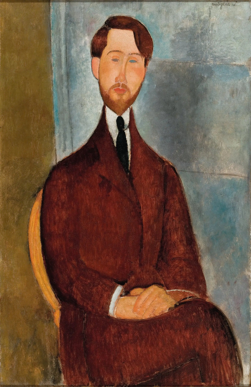 Porträtt av Léopold Zborowski - Amedeo Modigliani