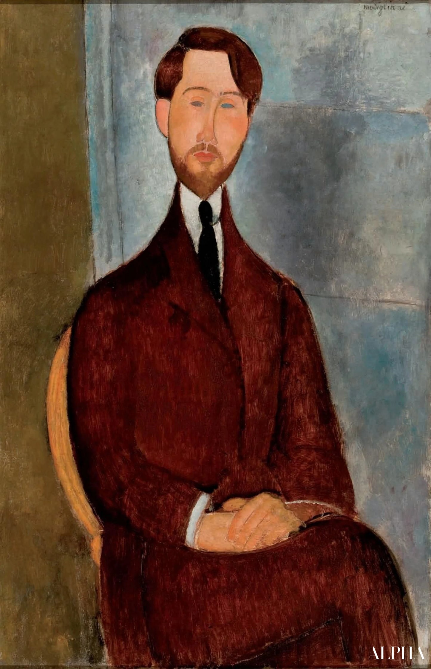 Portrait de Léopold Zborowski - Amedeo Modigliani - Reproductions de tableaux et peintures haut de gamme