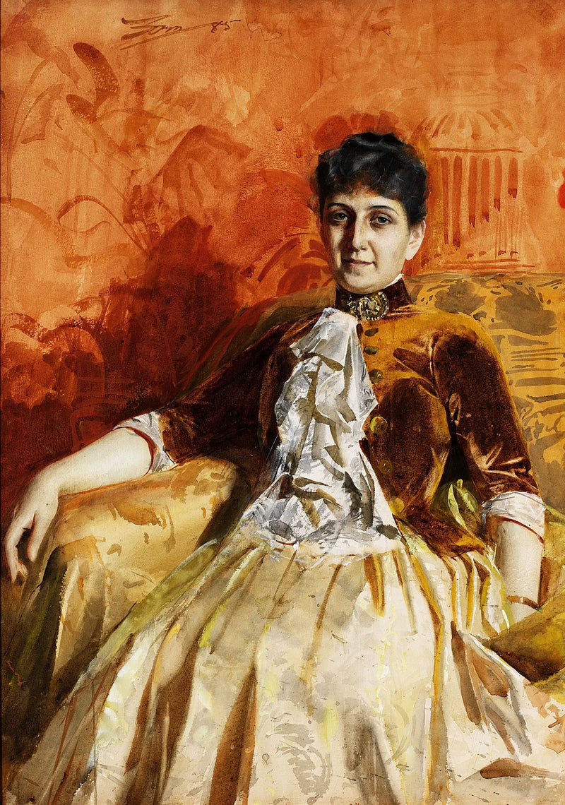 Porträtt av Lisen Lamm - Anders Zorn