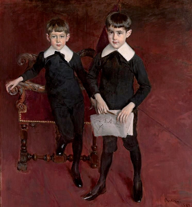 Porträtt av Louis och Pedro Subercaseaux - Giovanni Boldini