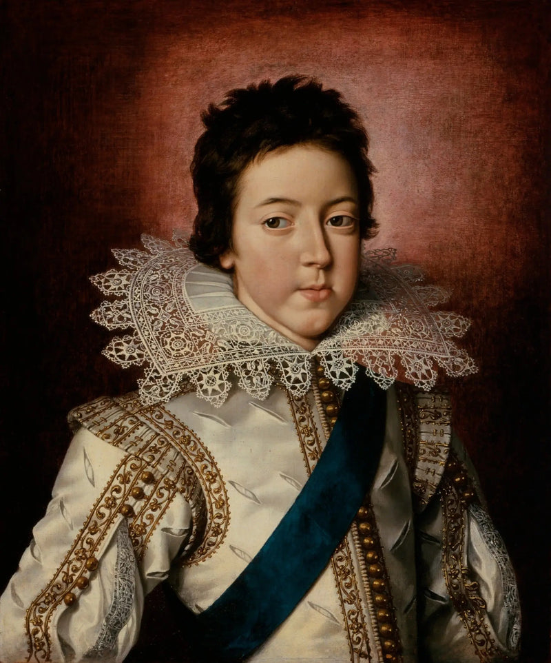 Porträtt av Ludvig XIII, Frankrikes kung, barn - Frans Pourbus den yngre