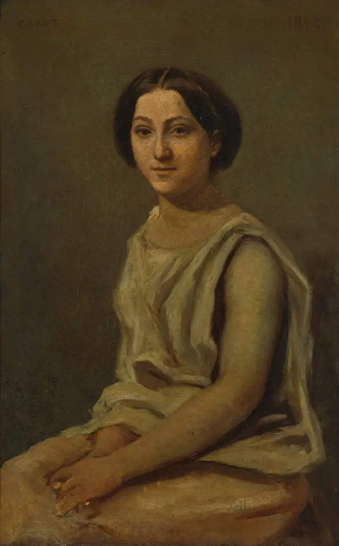 Porträtt av Louise Audiat - Jean-Baptiste Camille Corot