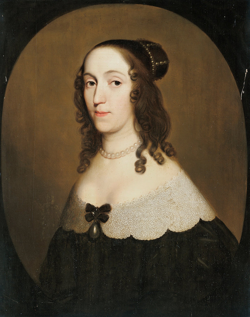 Porträtt av Louise Christina (1606-1669), grevinna av Solms-Braunfels - Gerrit van Honthorst