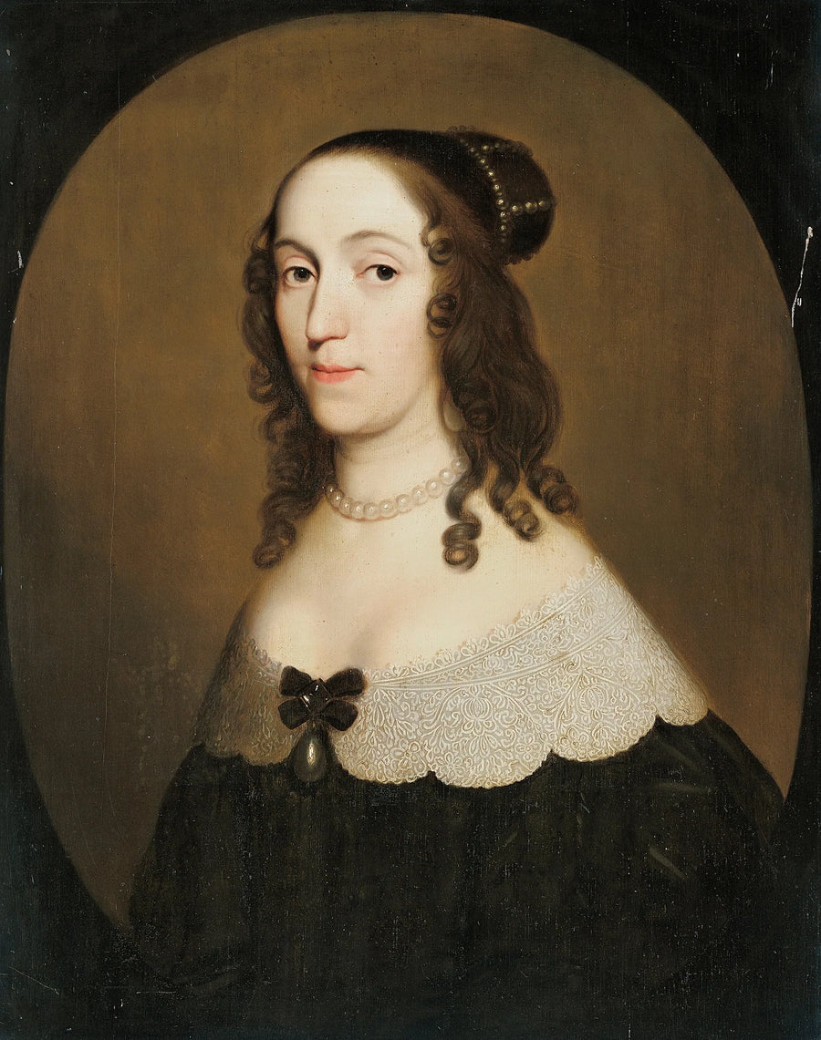 Porträtt av Louise Christina (1606-1669), grevinna av Solms-Braunfels - Gerrit van Honthorst