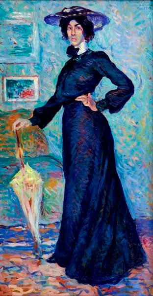 Porträtt av Lucie Cousturier - Maximilien Luce