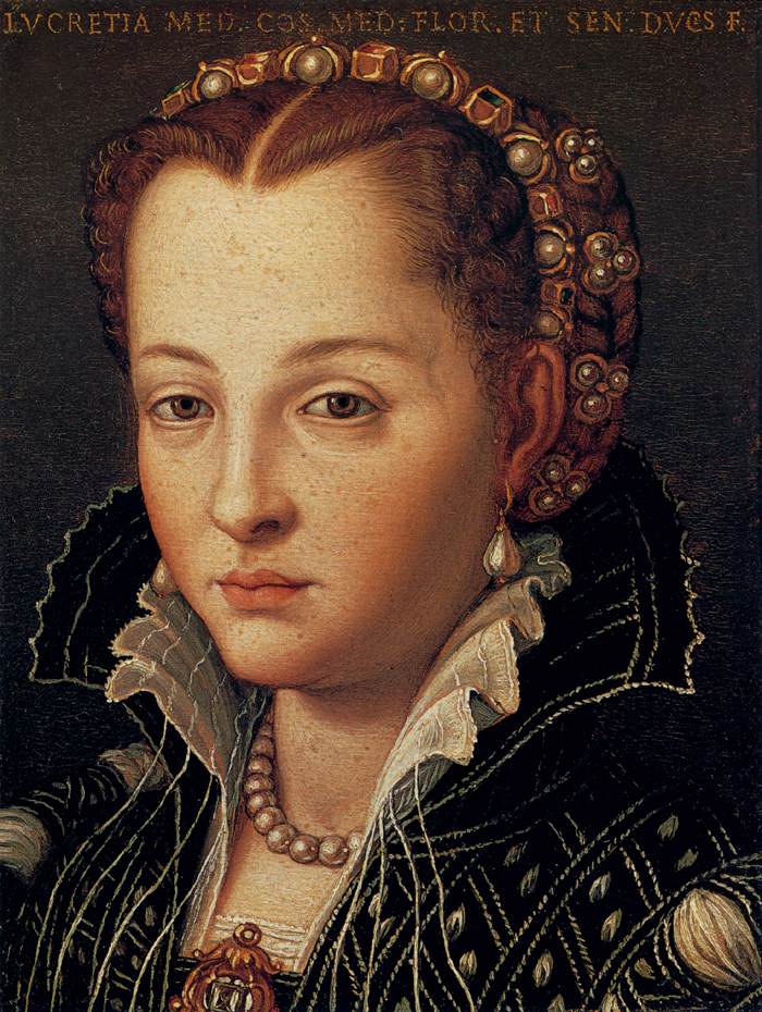 Porträtt av Lucrezia di Cosimo - Bronzino