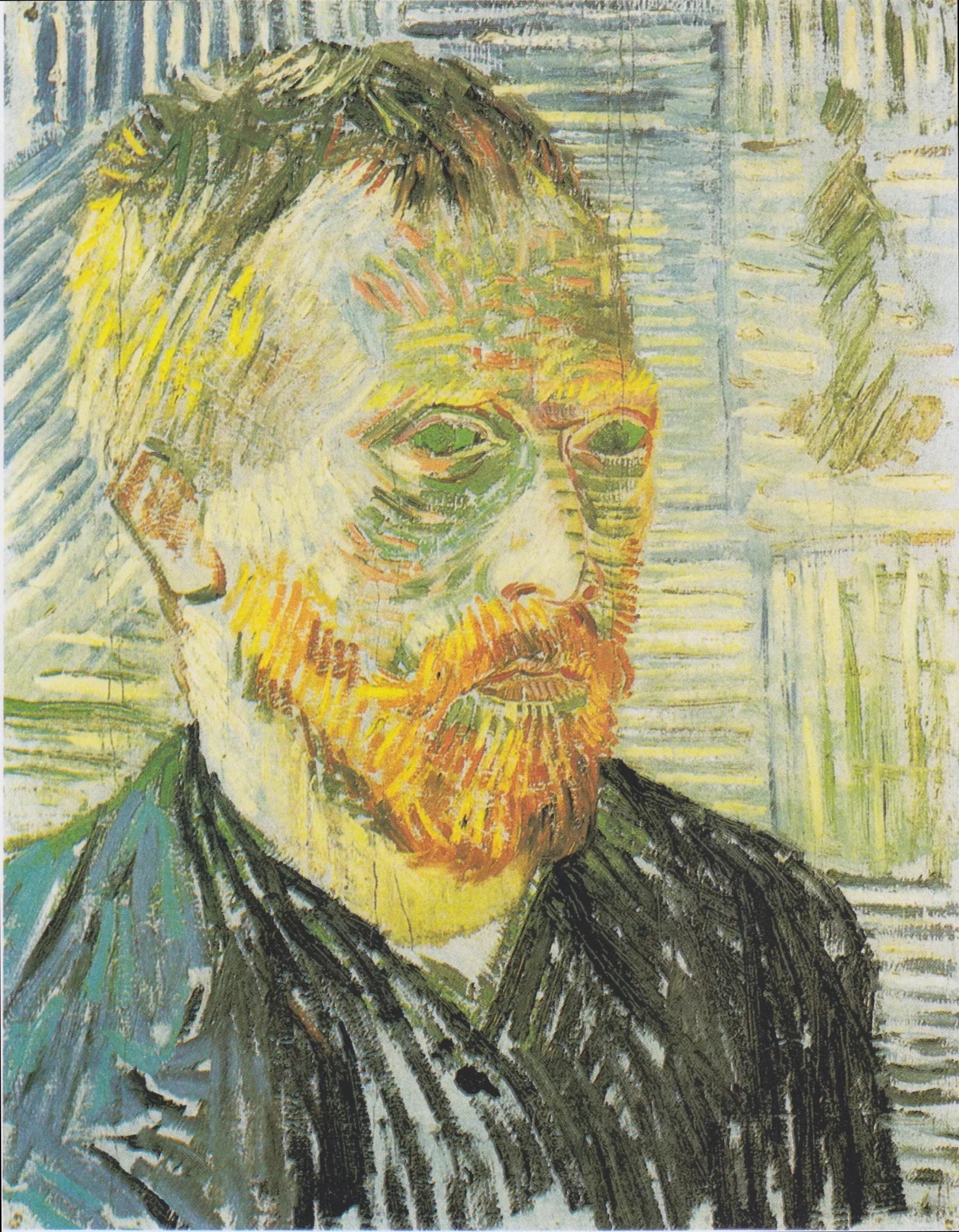 Portrait de lui-même à l'estampe japonaise - Vincent van Gogh image 1 reproduction d’œuvre d’art à l’huile