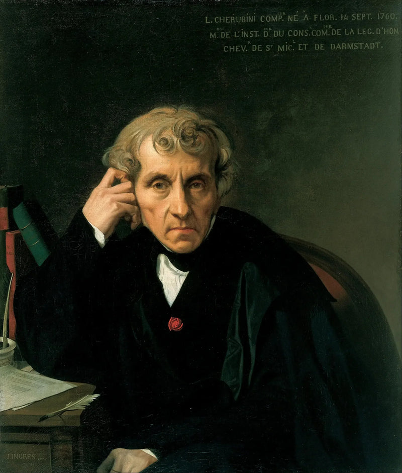 Porträtt av Luigi Cherubini - Jean-Auguste-Dominique Ingres