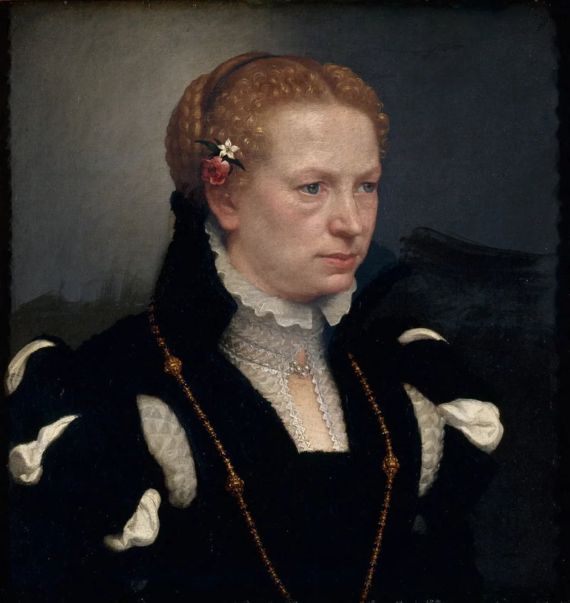 Porträtt av Luisa Vertova Agosti - Giovanni Battista Moroni