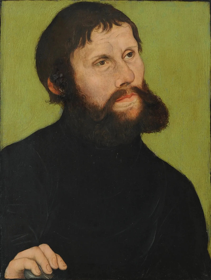 Porträtt av Luther som Junker Jörg - Lucas Cranach den äldre