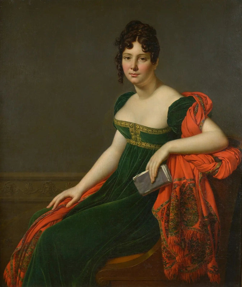 Porträtt av Madame Augustine Bertin de Veaux - Anne-Louis Girodet