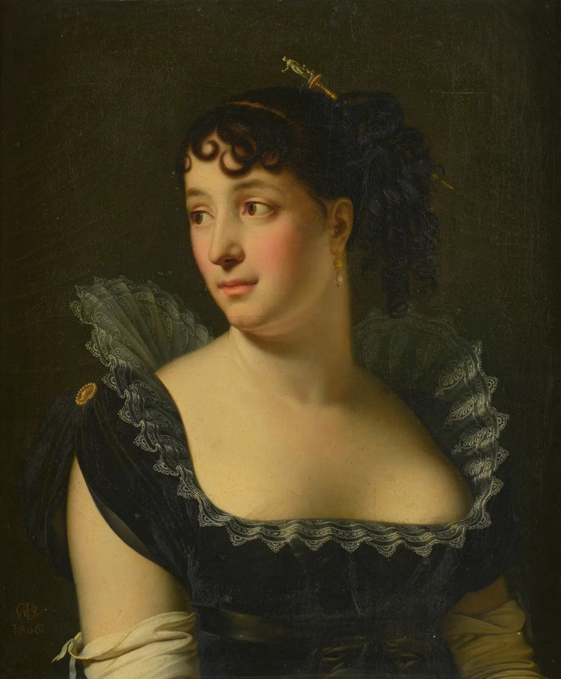 Madame Bertin de Veaux-porträtt i profil - Anne-Louis Girodet