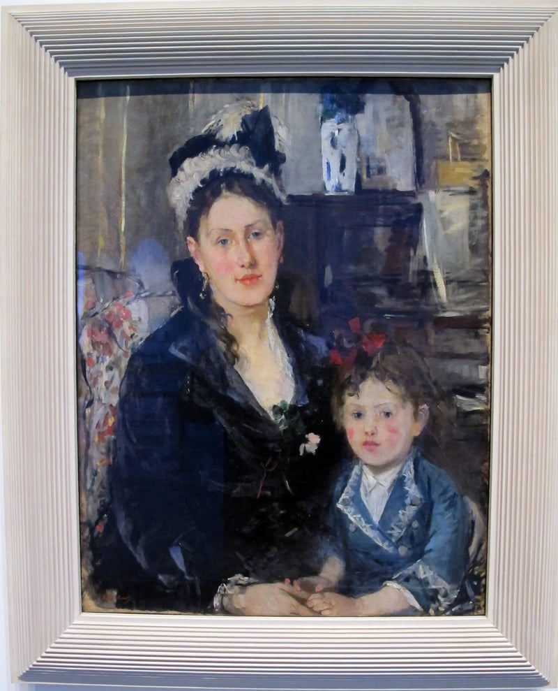 Porträtt av Madame Boursier och hennes dotter - Berthe Morisot