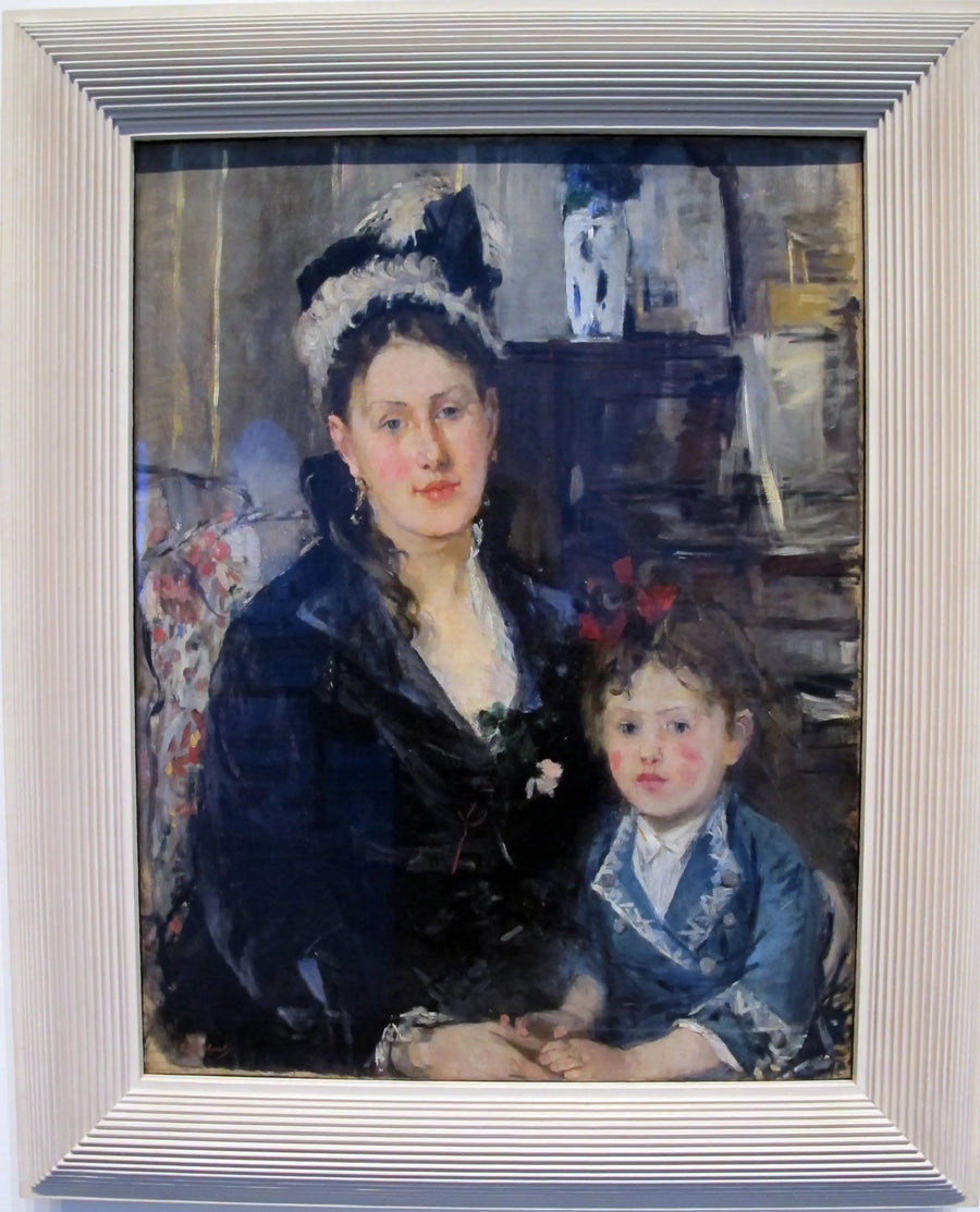 Porträtt av Madame Boursier och hennes dotter - Berthe Morisot