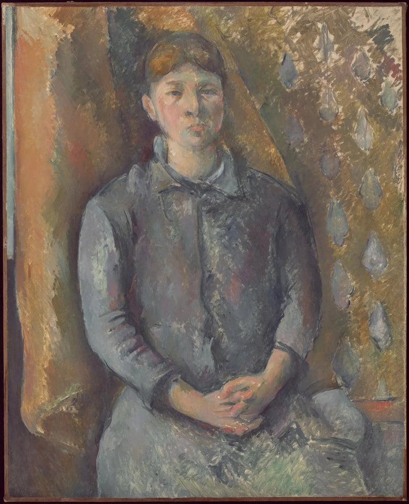 Porträtt av fru Cézanne - Paul Cézanne