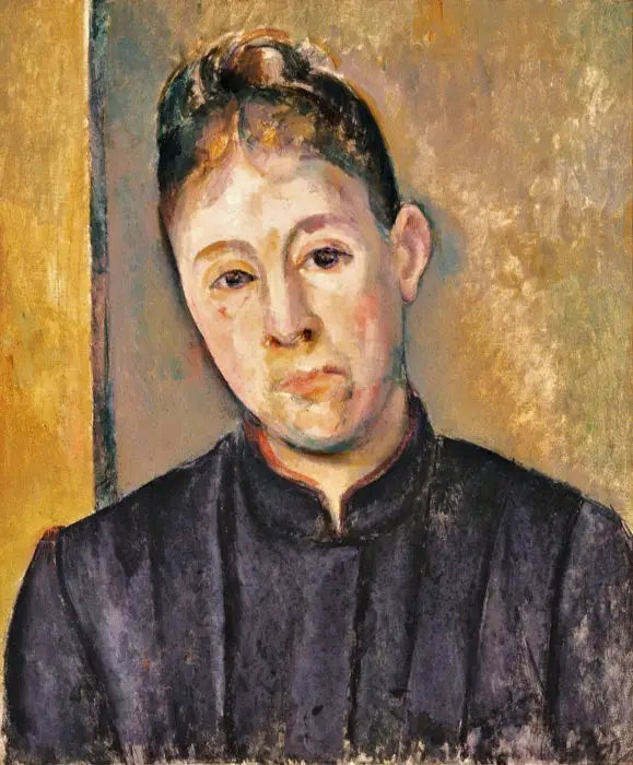 Porträtt av Madame Cézanne - Paul Cézanne