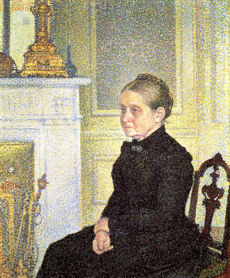 Porträtt av Madame Charles Maus - Théodore van Rysselberghe