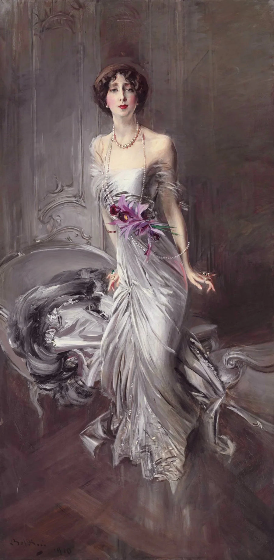 Porträtt av Madame Doyen - Giovanni Boldini