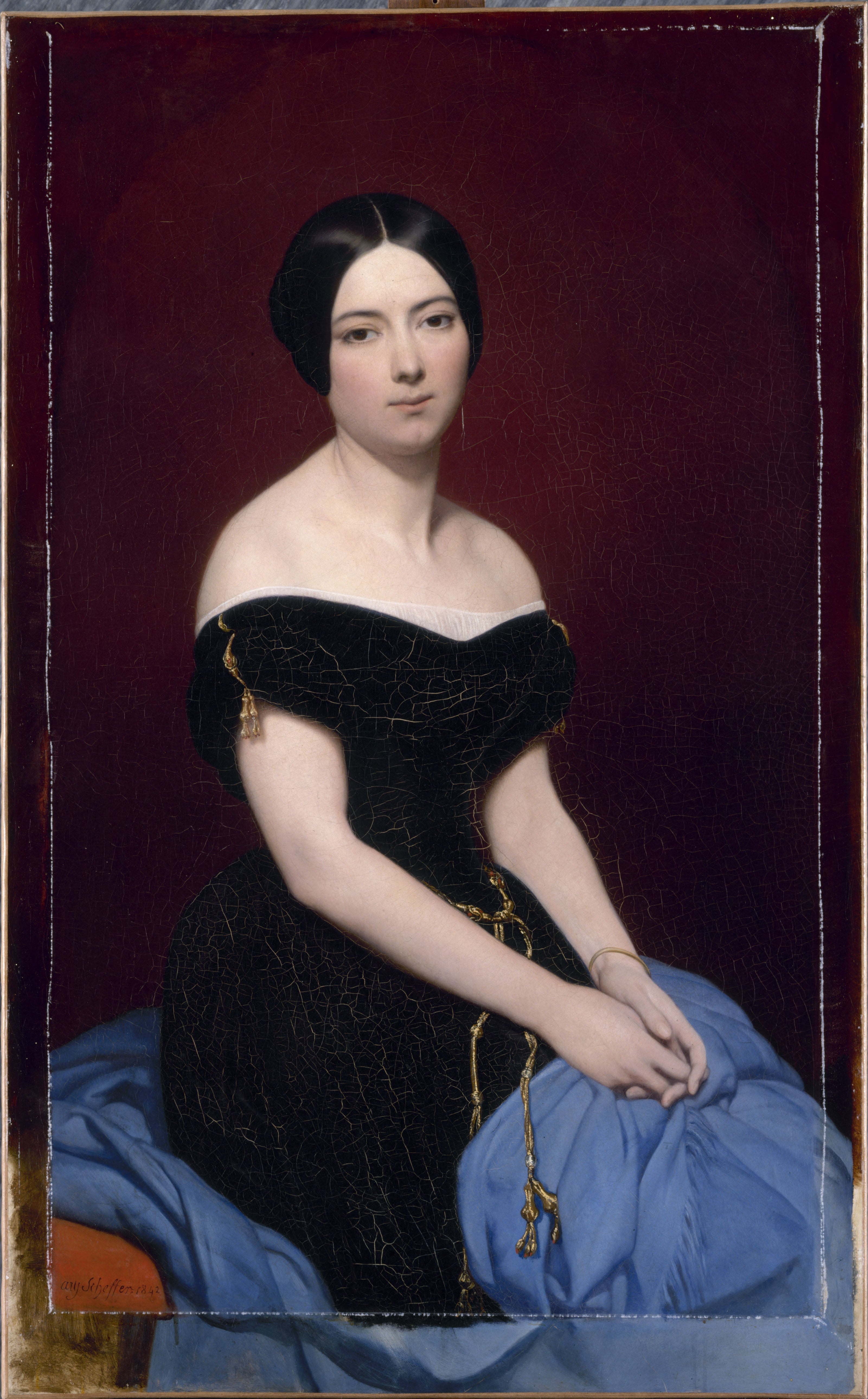 Portrait de Madame Edouard Caillard - Ary Scheffer image 1 reproduction artisanale de tableau