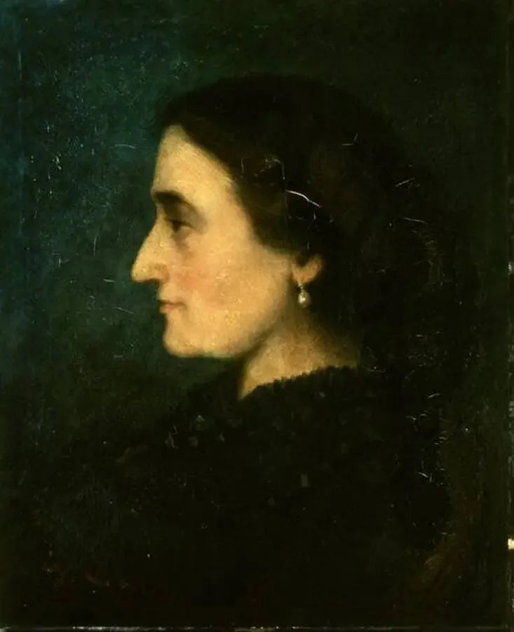 Porträtt av fru Jolicler i profil - Gustave Courbet