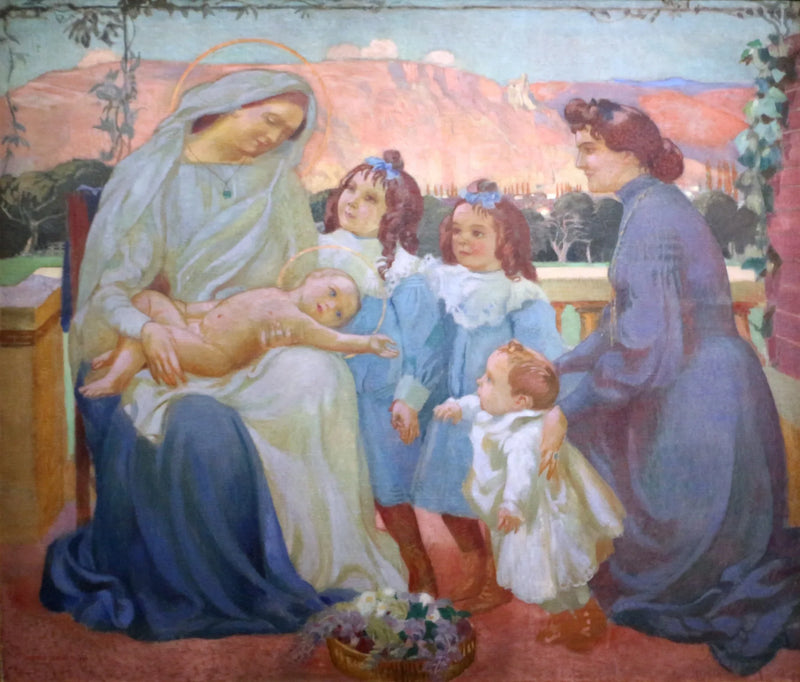Porträtt av Madame de la Laurencie och hennes barn - Maurice Denis