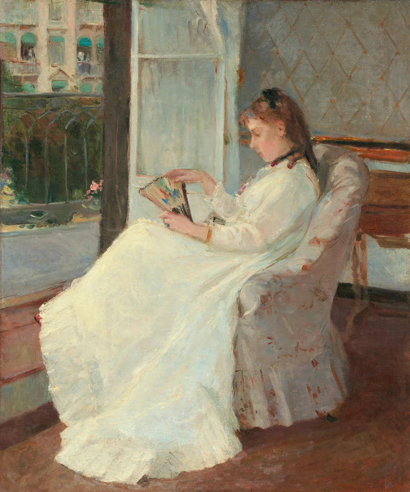 Porträtt av Madame Pontillon även känd som Ung kvinna vid sitt fönster - Berthe Morisot