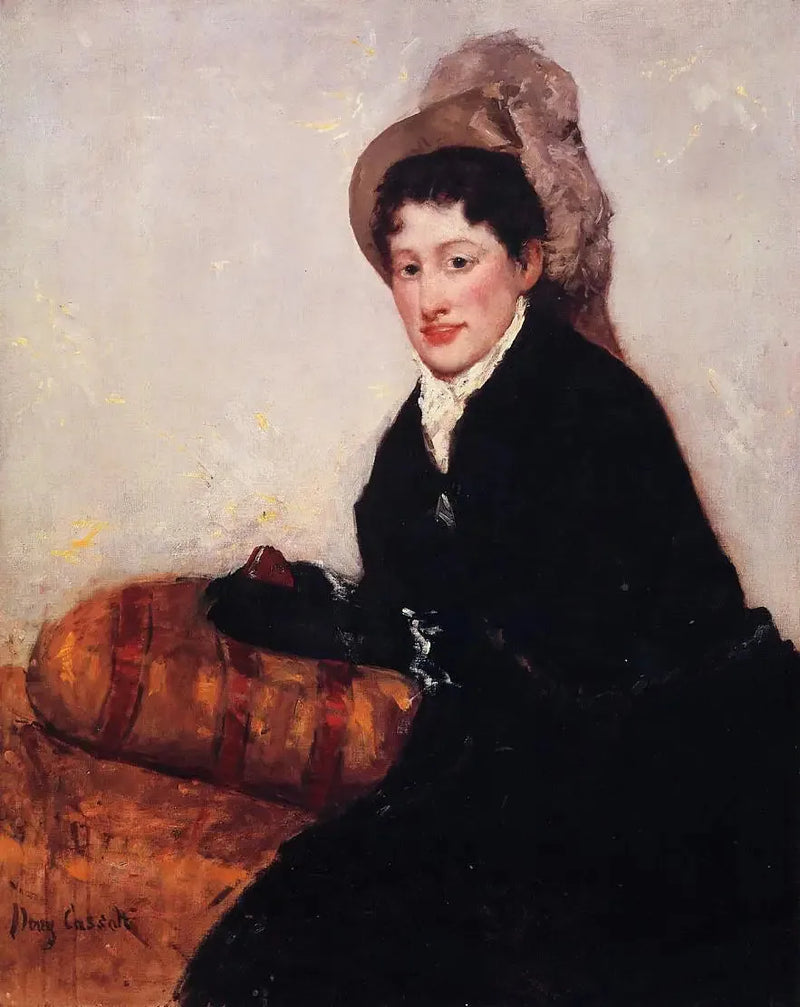 Porträtt av Madame X klädd för morgonen - Mary Cassatt