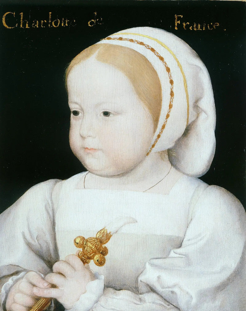 Porträtt av Madeleine av Frankrike (1520-1537), tredje dotter till François I (1494-1537) och Claude av Frankrike (1499-1524) - Jean Clouet