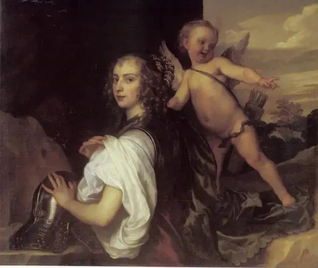 Porträtt av Margaret Lemon i rollen som Erminia - Antoine van Dyck
