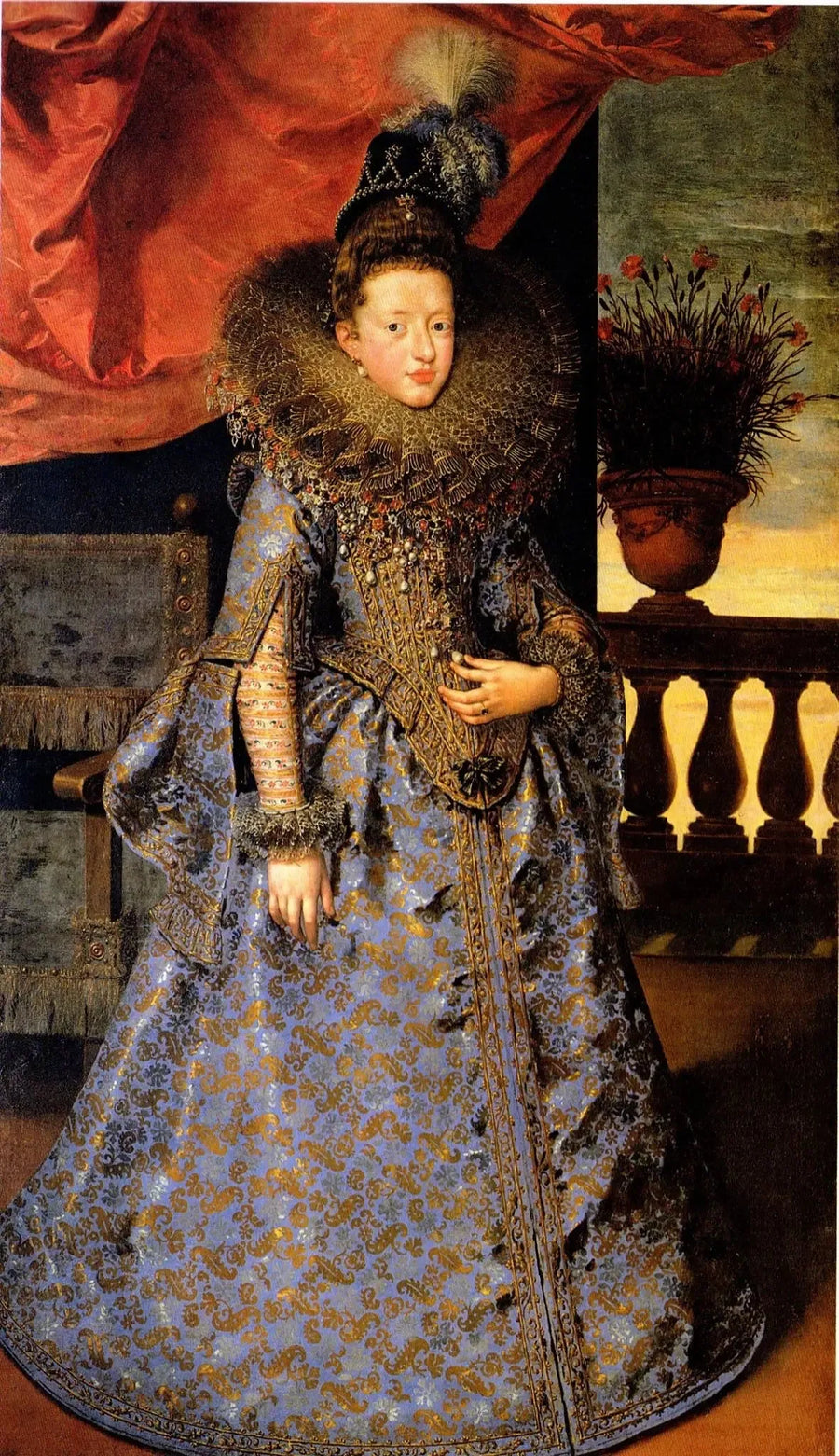 Porträtt av Margherita Gonzaga (1591–1632), prinsessa av Mantua - Frans Pourbus den yngre