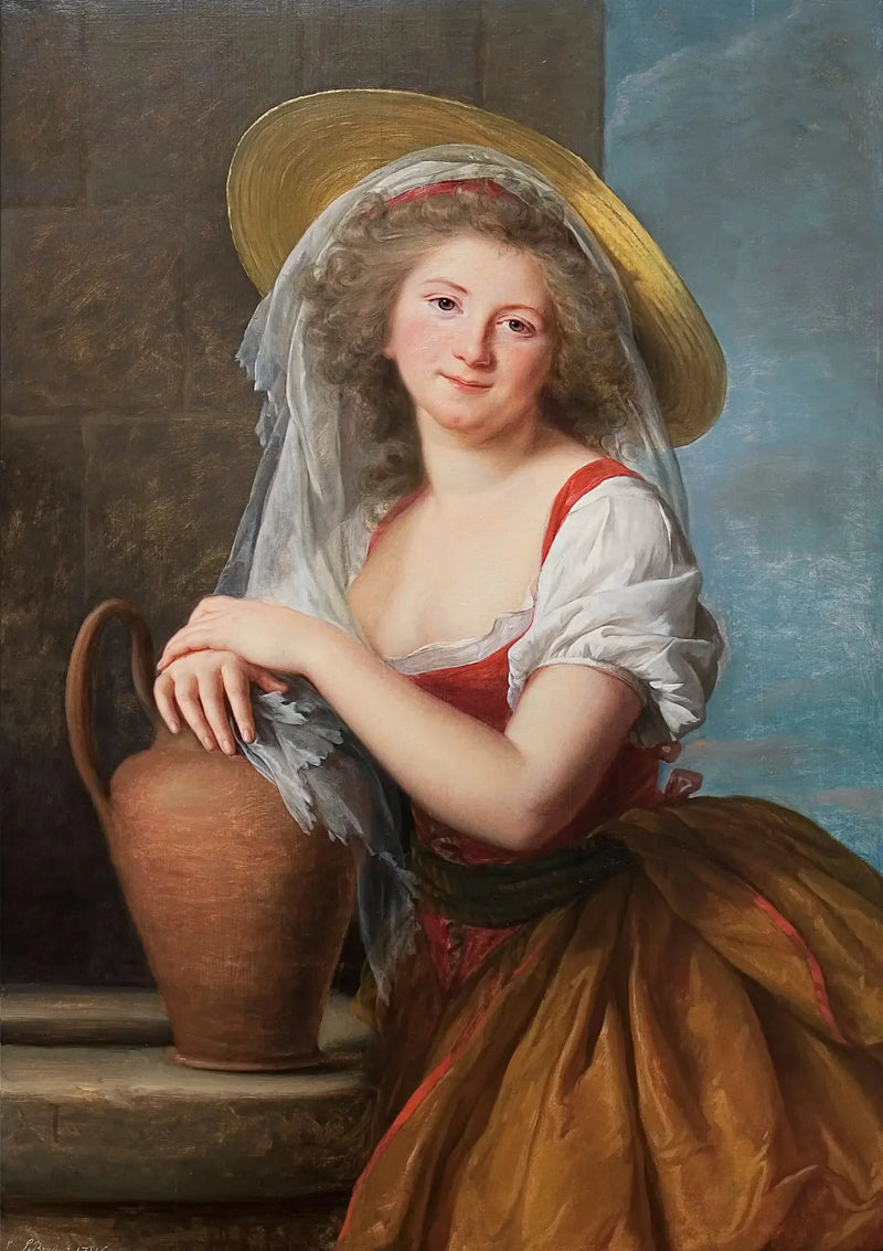 Porträtt av Marguerite Baudard de Saint James, markisinna av Puységur, som mjölkerska - Élisabeth Vigée Le Brun