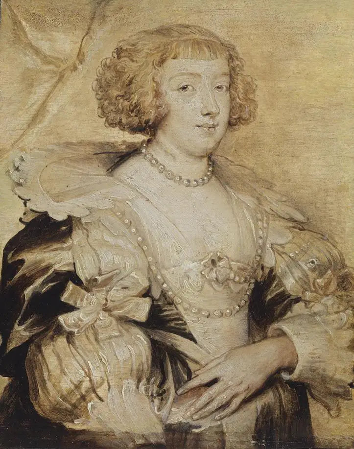 Porträtt av Marguerite de Lorraine - Antoine van Dyck