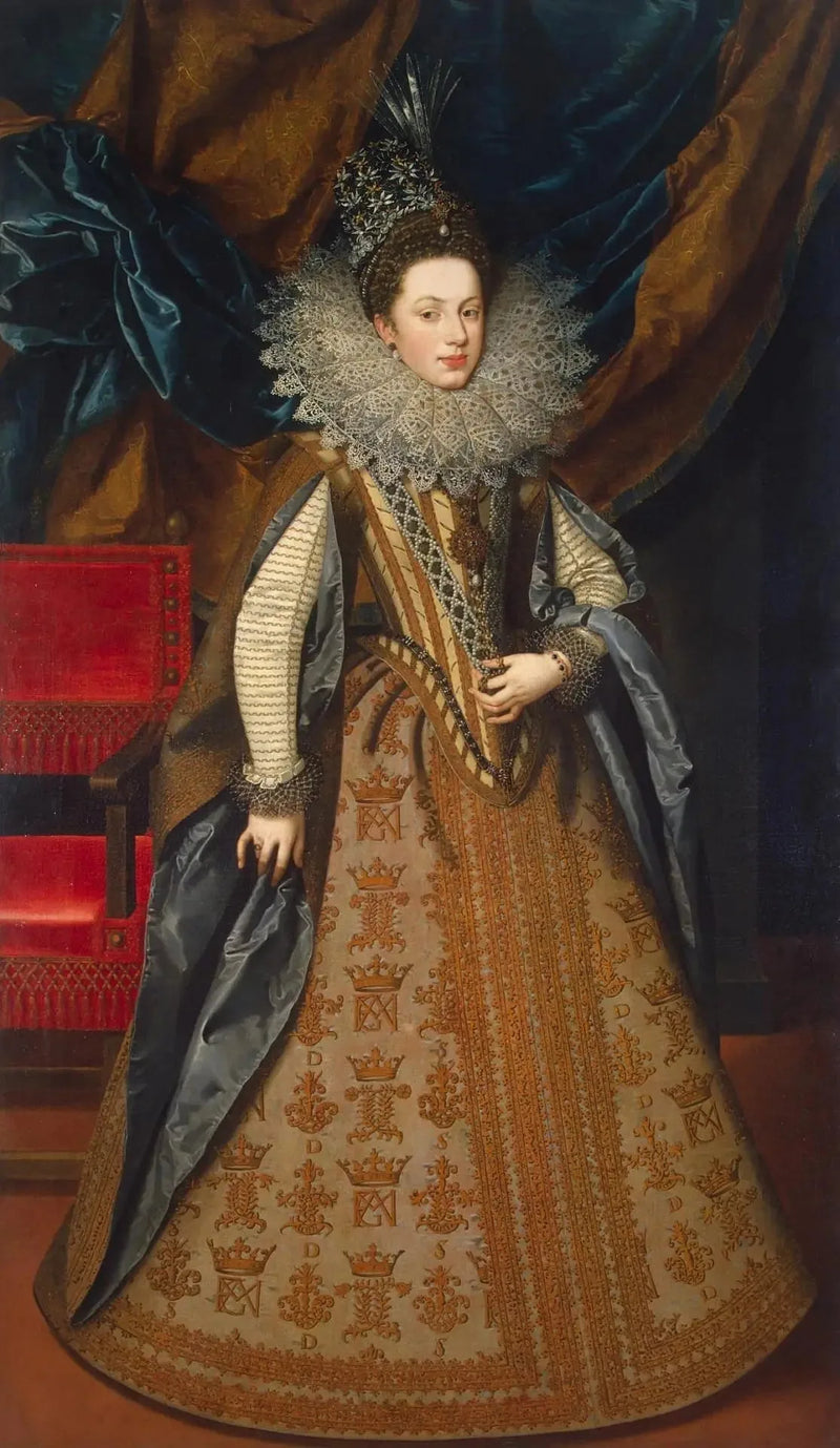 Porträtt av Marguerite av Savojen, hertiginna av Mantua - Frans Pourbus den yngre