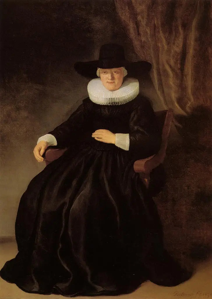 Porträtt av Maria Bockenolle - Rembrandt