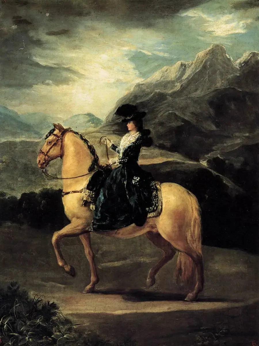 Porträtt av María Teresa de Vallabriga till häst - Francisco de Goya