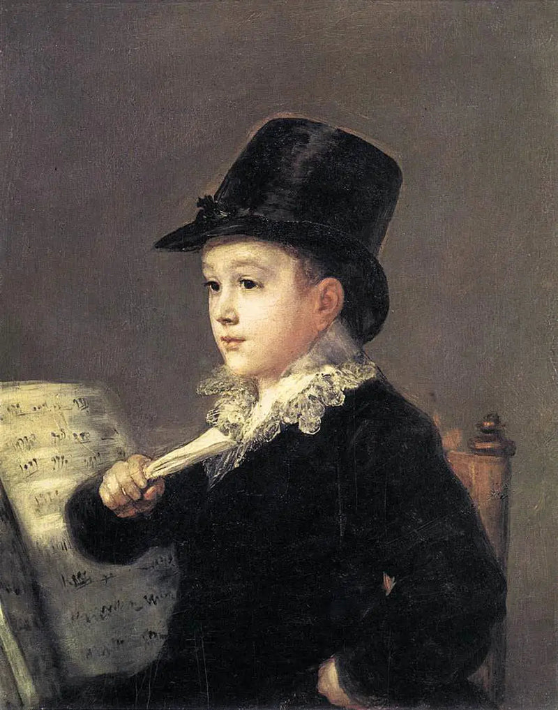 Porträtt av Mariano Goya, konstnärens barnbarn - Francisco de Goya