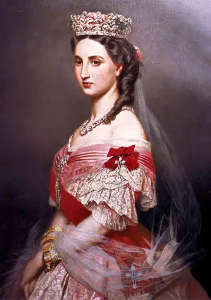 Porträtt av Marie-Charlotte av Belgien, kejsarinna av Mexiko - Franz Xaver Winterhalter