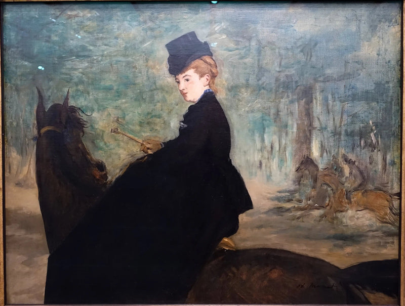 Porträtt av Marie Lefébure till häst - Édouard Manet