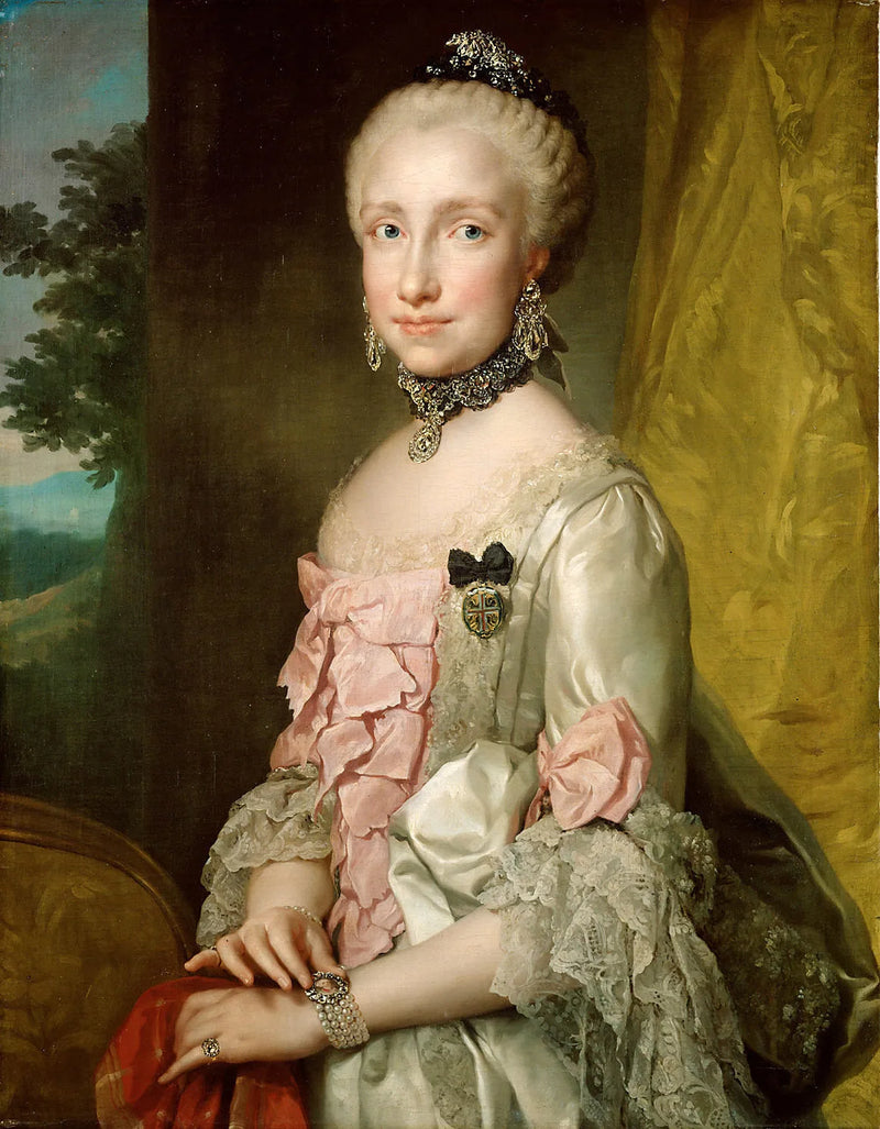 Porträtt av Marie-Louise av Spanien - Anton Raphael Mengs